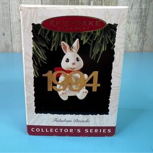 Hallmark Keepsake Ornament Fabulous Decade Handcrafted Dated 1994 & Brass